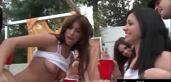  girls dancing topless at bbq